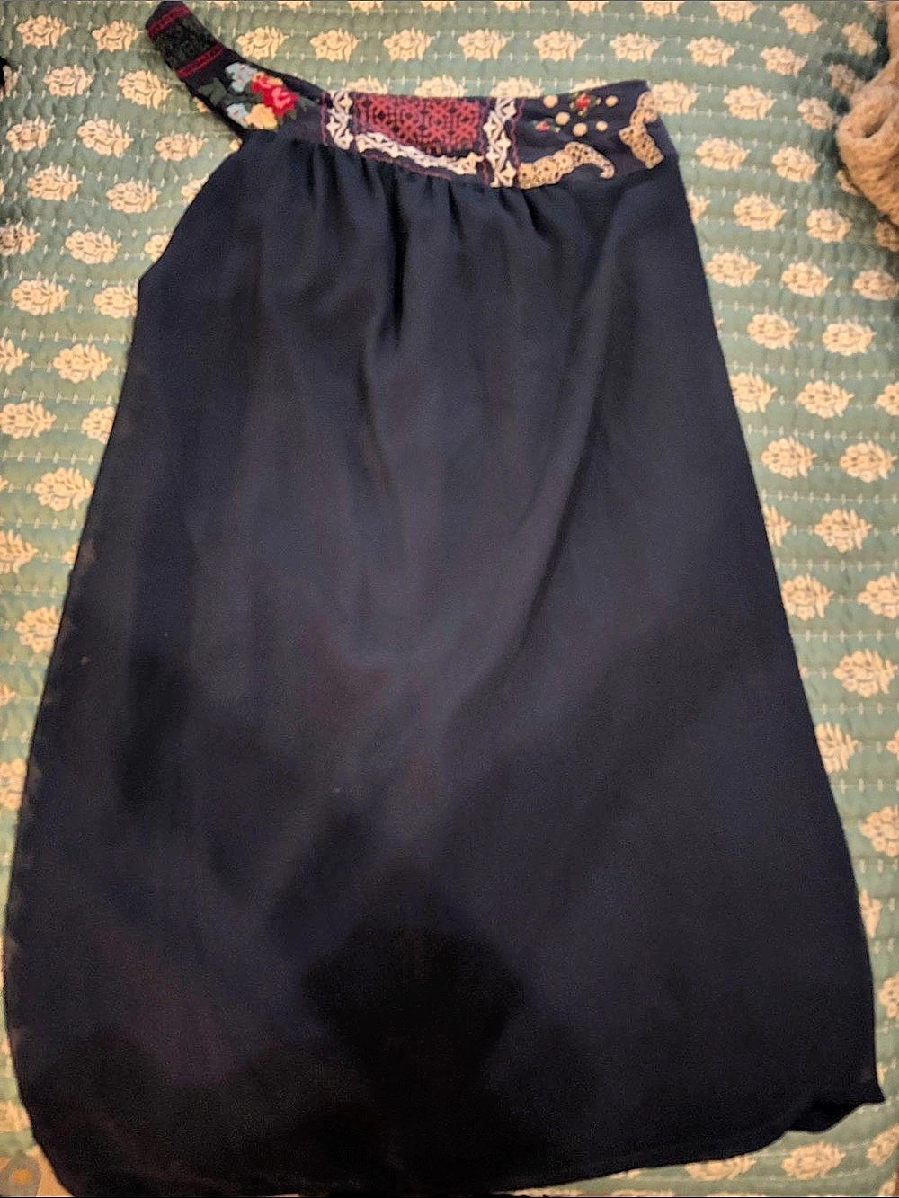 Judith March Maxi Dress in Black & Multicolor Size Large
